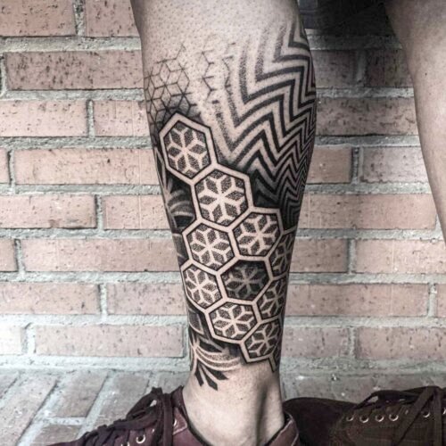 tatuaje geometría gemelo