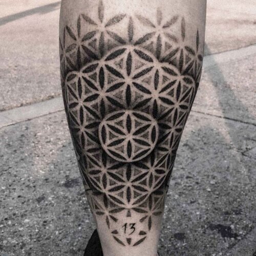 tatuaje geometría gemelo