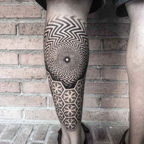 tatuaje geometría gemelo